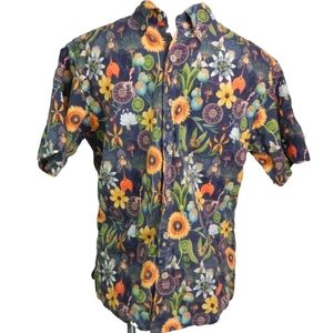 Yiume Botanical Floral Hawaiian Shirt